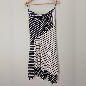 Peter Pilotto Navy and White Striped Skirt